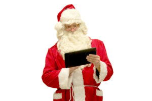 Santa Claus checking his list