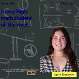 Kelly Zhelayev Student of the Week