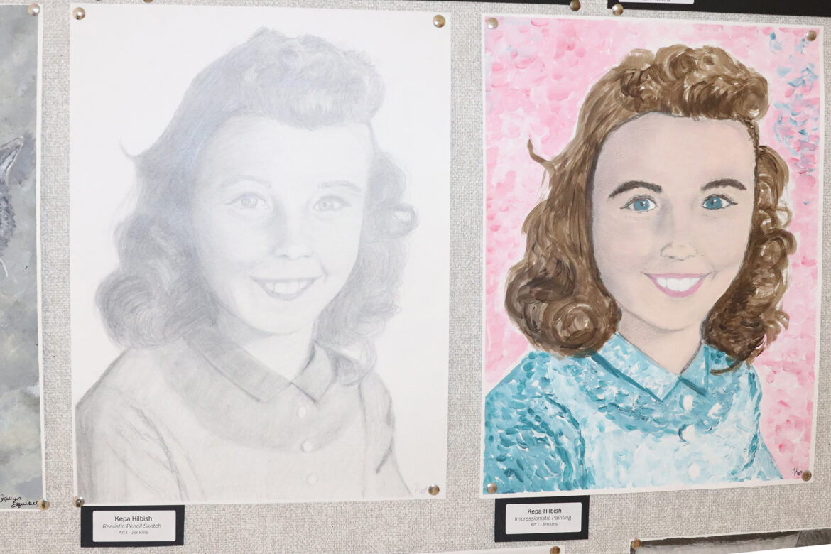 Student work on display at Art/CTE show