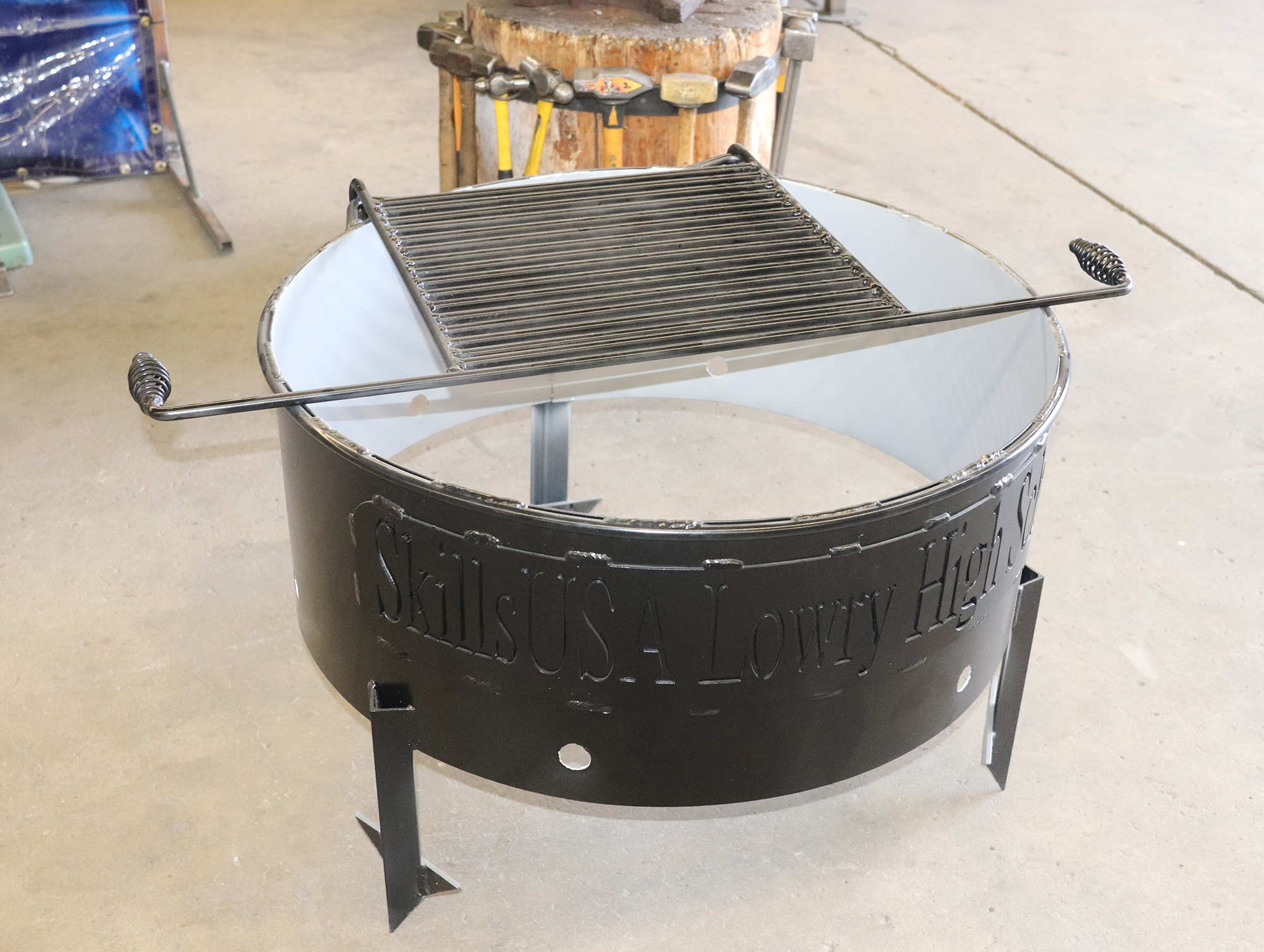 A fire pit built by Skills USA members. /Ron Espinola • The Brand