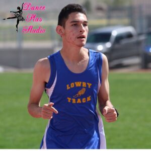 Ivan Roa running during the track meet on May 1st, 2021./ Ron Espinola • The Brand