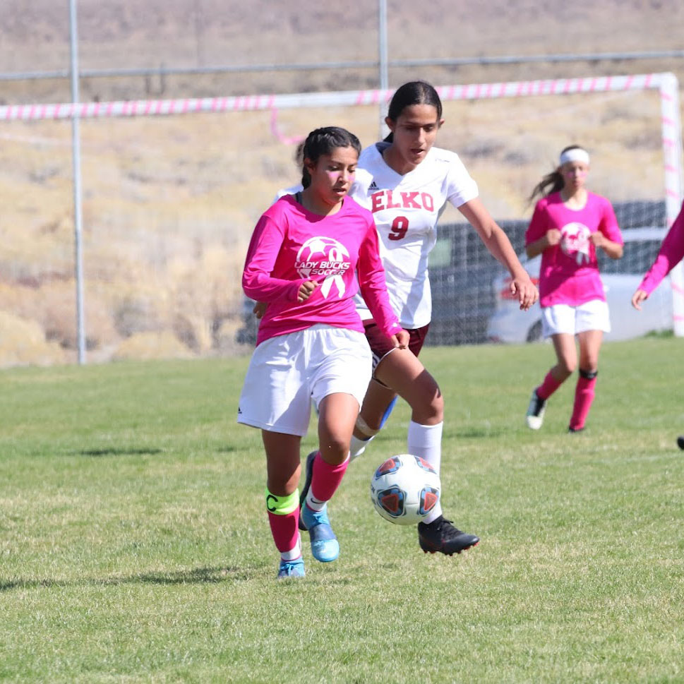 Katlyn Gomez controls the ball against Elko on October 9, 2021. /Ron Espinola • The Brand