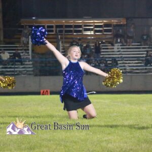 Samantha Kincaid dances at the varsity football game against Battle Mountain. /Olivia Espinola • The Brand