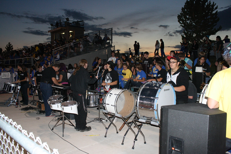 The Lowry band performs at the Homecoming game. Currently, LHS has one band and wears all black for performances./Ron Espinola • The Brand