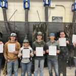 Lowry’s advanced welding students showing off their well-earned certifications. /Courtesy • Mr. Andrew Meyer
