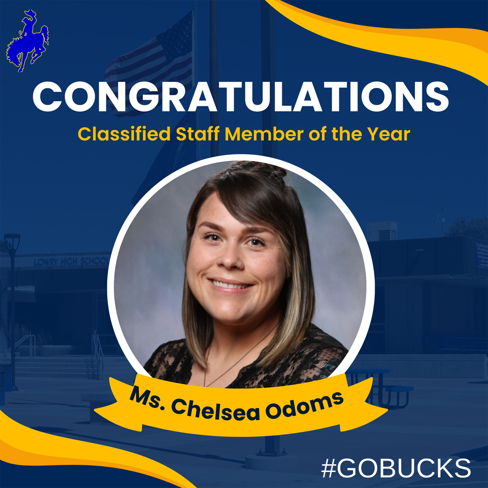 Staff of the year Ms. Chelsea Odoms