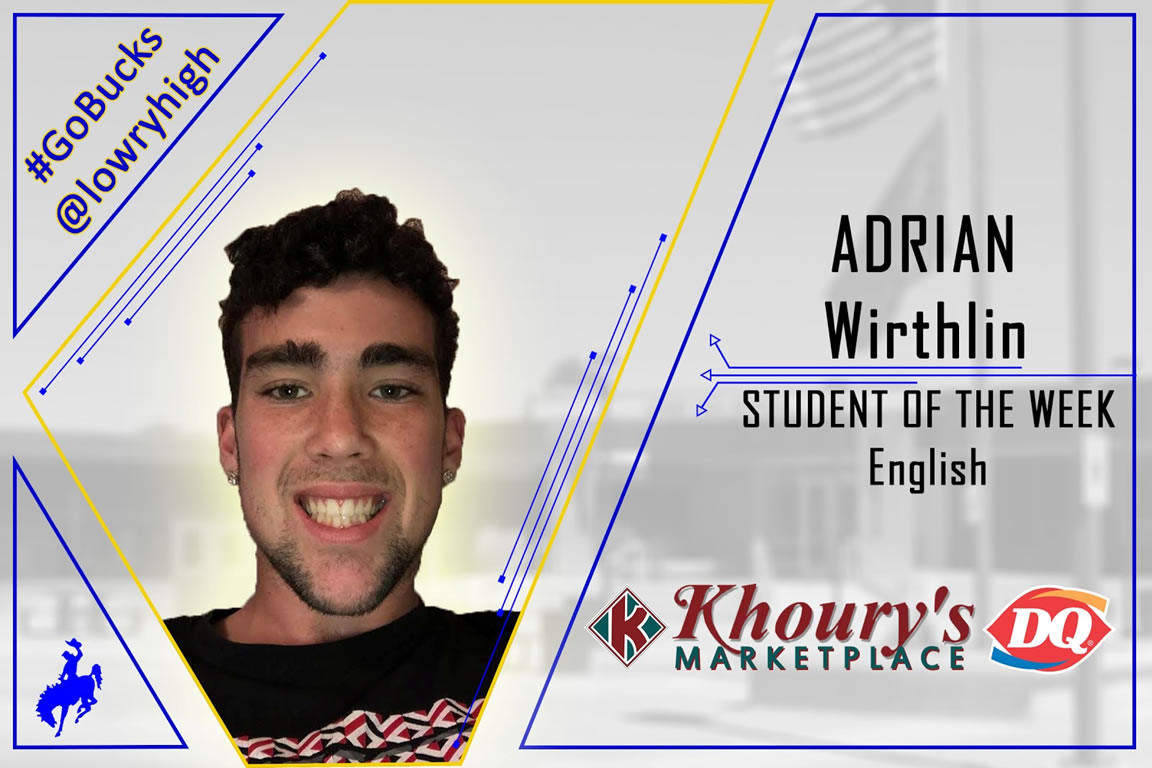 Mrs. Santos announces Adrian Wirthlin as English Student of the Week