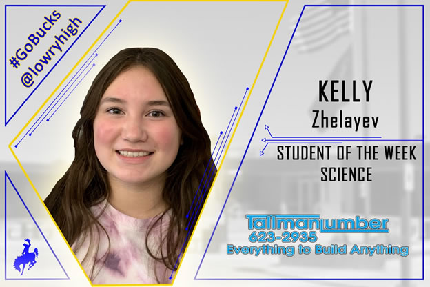 Kelly Zhelayev selected Science Student of the Week
