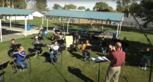 The band practicing at Vesco Park. /Courtesy • Dave Munk