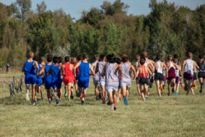 Runners at the start of the 2019 Bob Firman Cross Country Invitational./Courtesy • Annie Drake