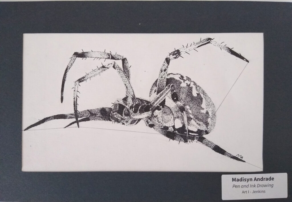 An example of Madisyn Andrade’s work. A pen and ink drawing. /Courtesy • Madisyn Andrade