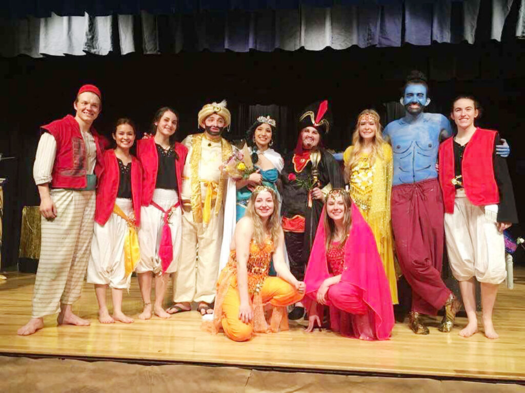 The actors of "Aladdin" after the play./Courtesy • Fernando and Maria Galindo