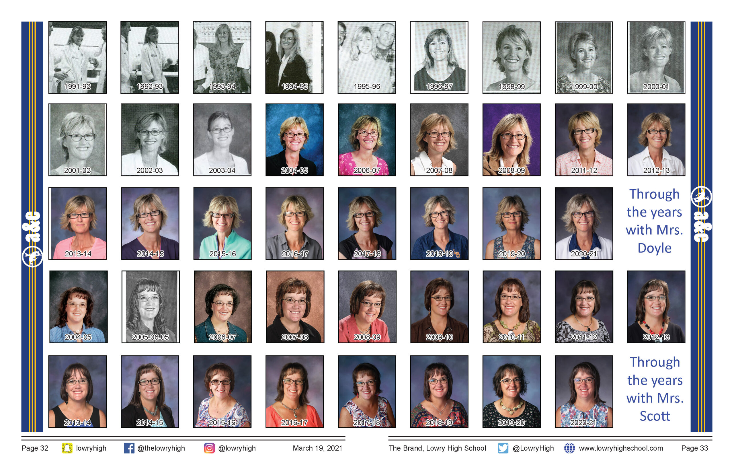 Through the years with Mrs. Doyle and Mrs. Scott
