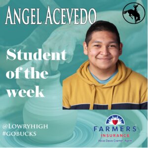 Angel Acevedo Student of the Week