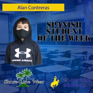 student of the week Alan Contreras
