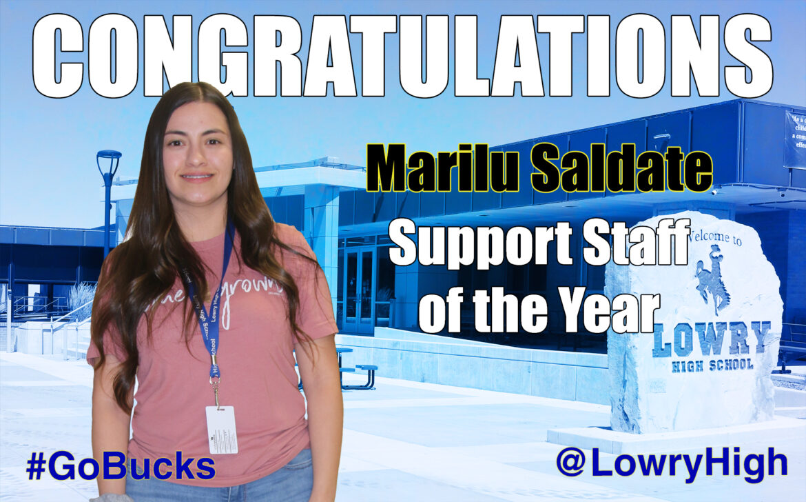 Marilu Saldate proudly receives Support Person of the Year award 