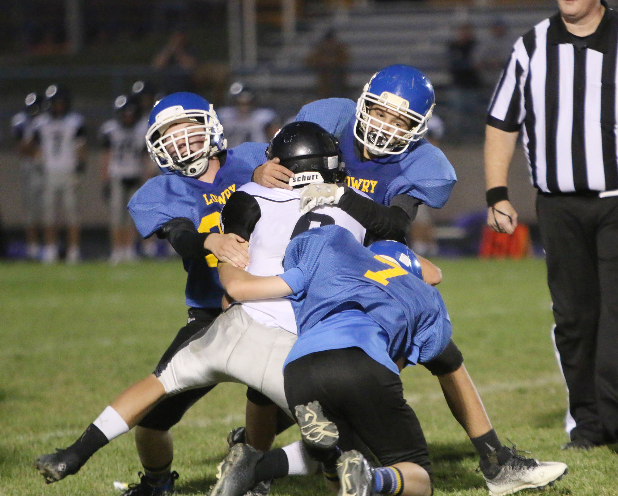 Freshman football players accept the challenge Lowry High