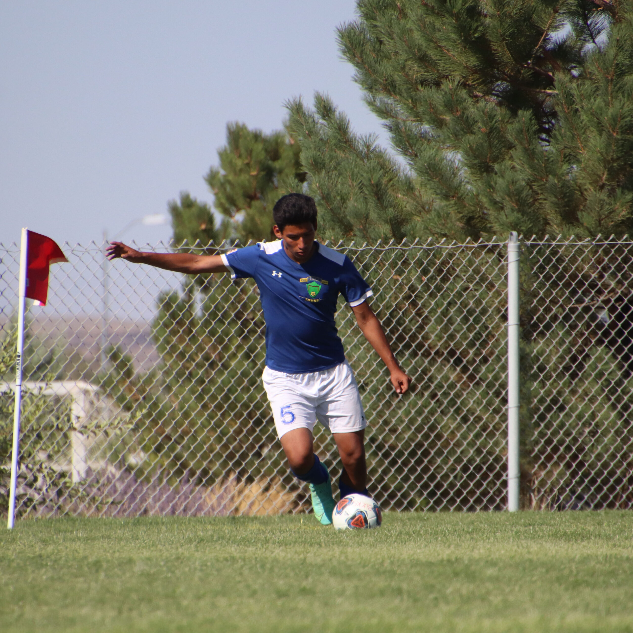 Nazareth Razo positions himself to send the ball up the field against Douglas. /Alexis Galarza • The Brand 