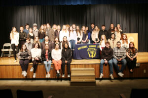 The members of National Honor Society at the new member induction on December 13, 2022. /Ron Espinola • The Brand