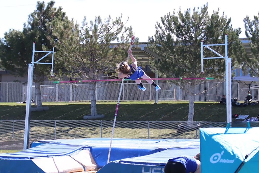 Hannah Thompson competes in the pole vault. /Olivia Espinola • The Brand