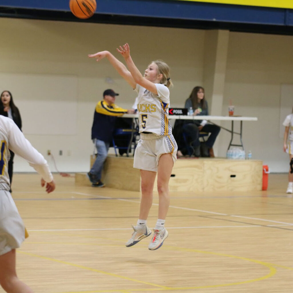 Basketball player of the game Josie Jenkins scores twelve points. /Emily Valdez • The Brand