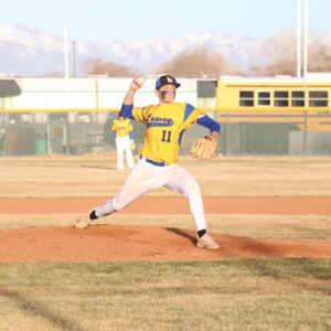 Jace Sator pitches in a game against North Valleys game. / Ron Espinola • The Brand