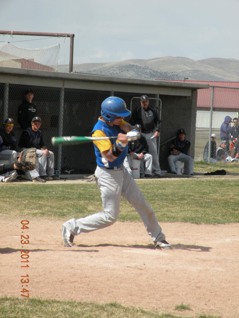 Mitch Pollock hits against Spring Creek. /Courtesy • Lorin Noble