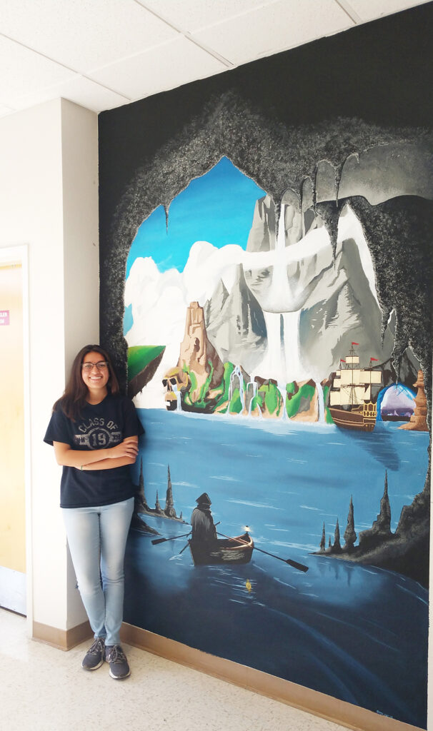 Ray's mural featured in the Art Building. /Courtesy • Julia Topholm