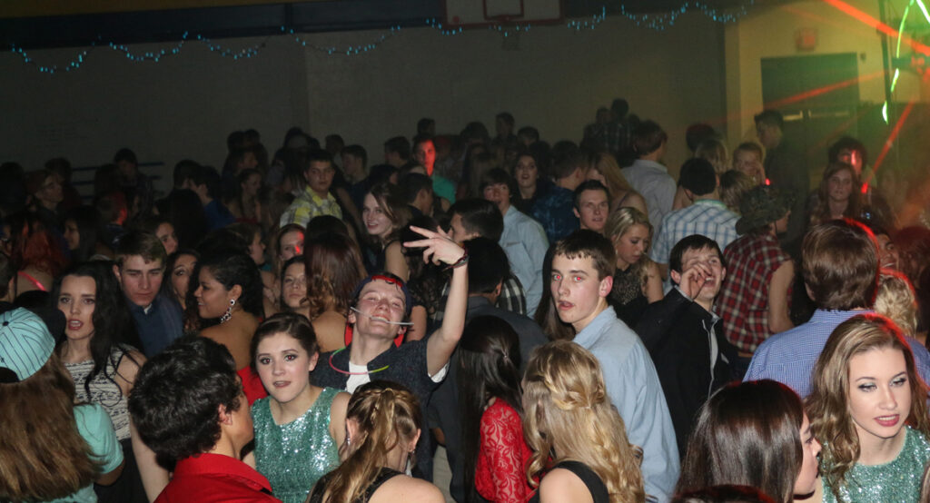 Students enjoying the Winterfest dance./Weston Iron • The Brand 