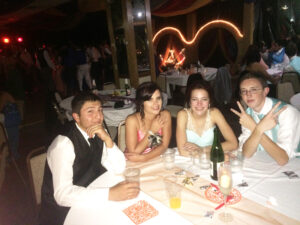 Ariano Aguilar, Skylar Yost, Janelle Cassar, and Stetson Roark enjoy prom. /Courtesy Alexis Mattson