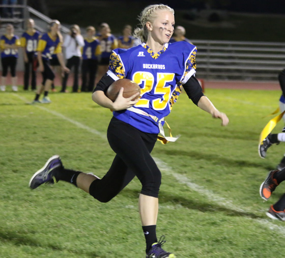Auri Criddle runs the ball./Weston Irons • The Brand