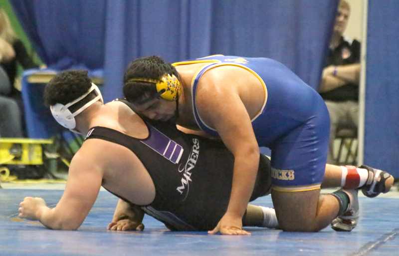 Luis Cardenas takes down his opponent./Weston Irons • The Brand