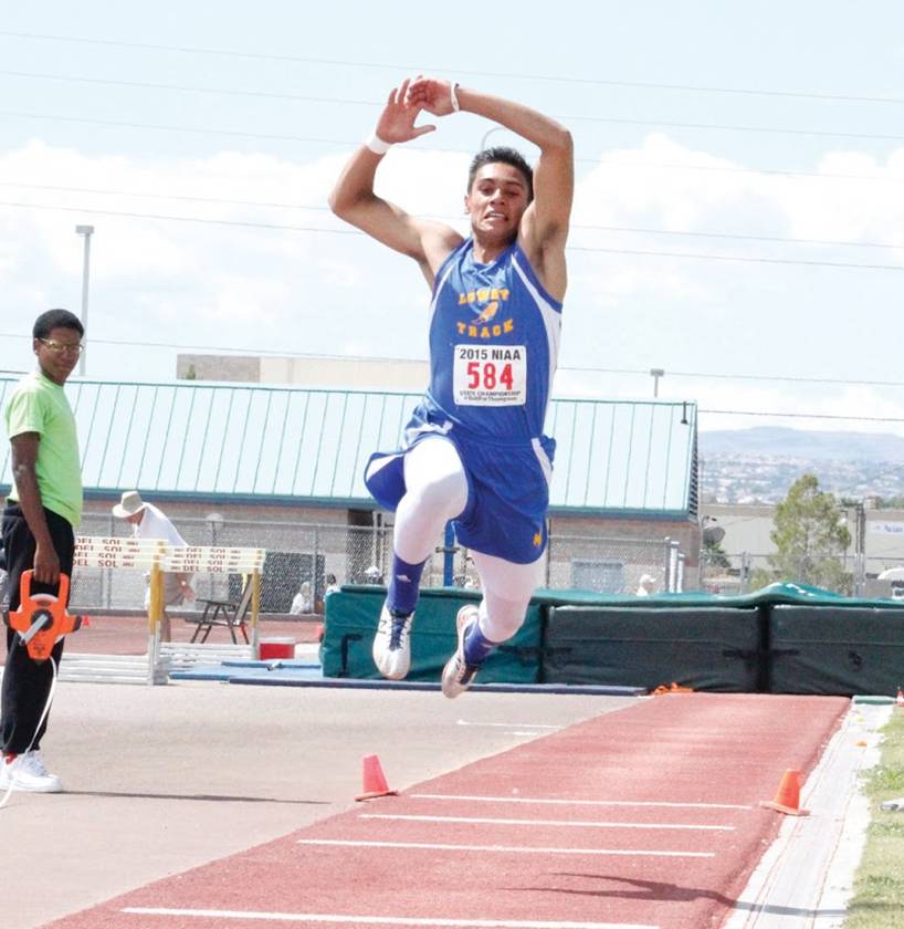 Roberto Sanchez doing the triple jump. /Courtesy • Tony Erquiaga