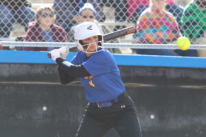 Liliana Agular hits against Elko./Ron Espinola • The Brand