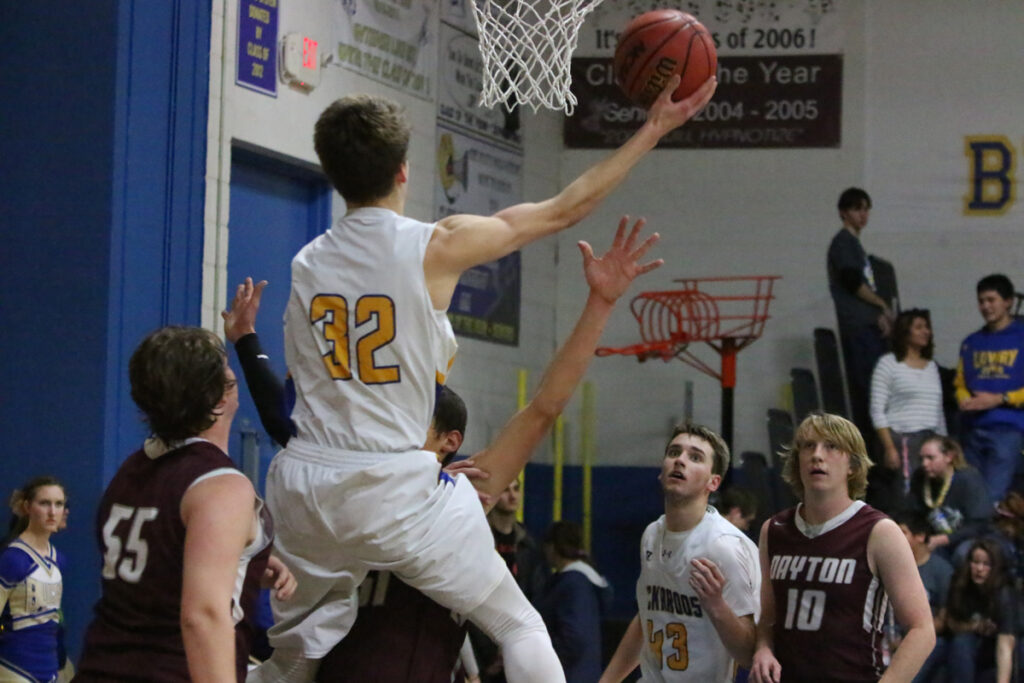 Joe Taylor goes up for a layup./Peyton Capellen• The Brand