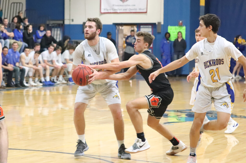 Dorsey Naveran goes up for a shot during Fernley game./Ron Espinola• The Brand