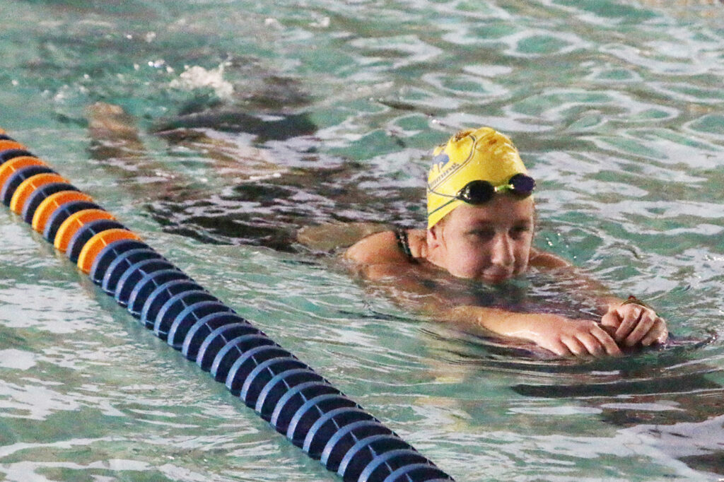 Zoey Thies practices kick during a practice/Mackie Grady • The Brand