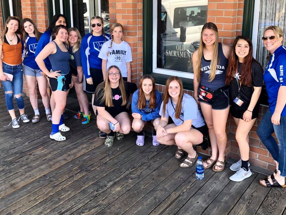 The Lady bucks enjoy some down time in Sacramento. /Courtesy • Dana Peters