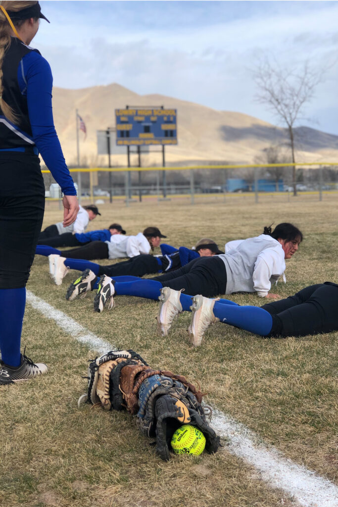 The team warms up for a game. /Courtesy • Dana Peters