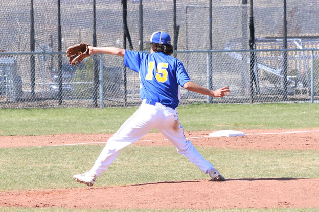Sean Herrera pitches against South Tahoe./ Ron Espinola • The Brand