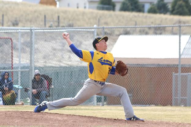 Kyle Young pitches against Spring Creek. /Courtesy • Tina Espinola