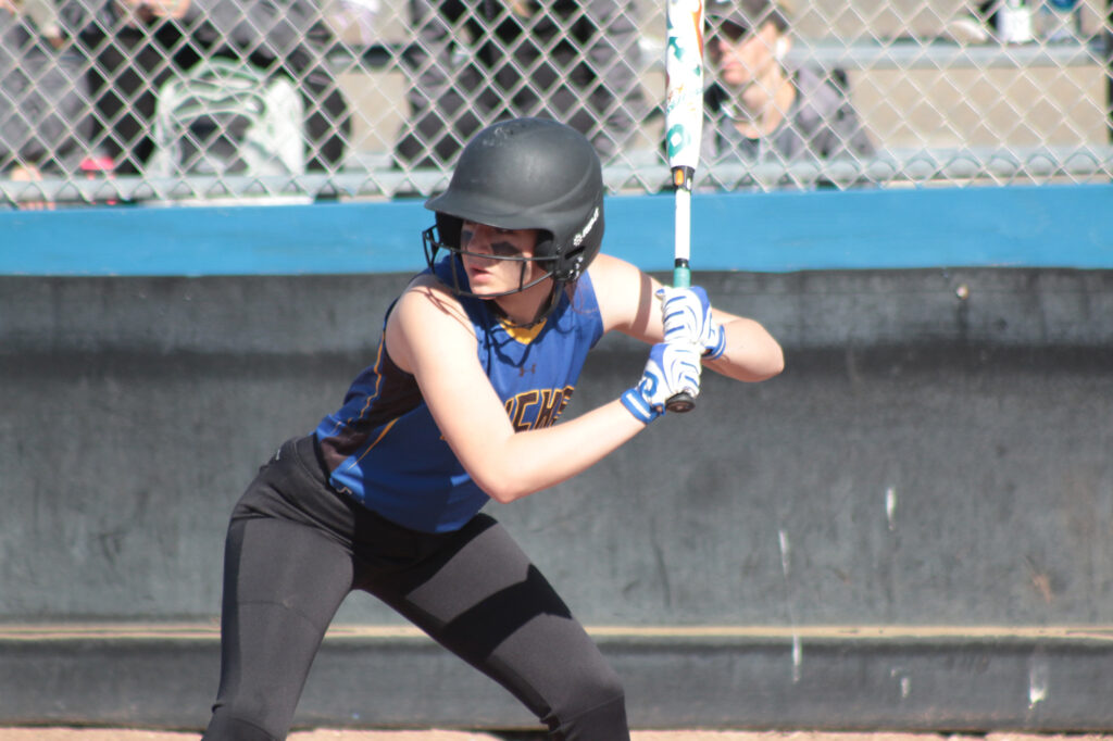 Ava Zebroski waits for a pitch./Mackie Grady • The Brand