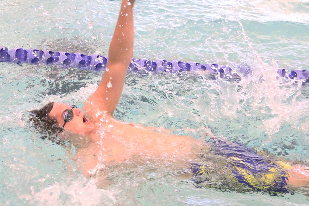 Evan Jeppsen at swim practice. / Halle Sullivan • The Brand