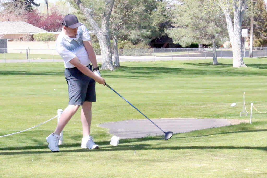 Peyton Capellen tees off./Riley Sakurada • The Brand