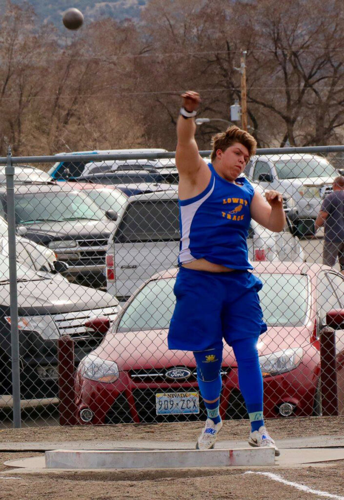 Brian Terry throwing the shot./Dylan Kalkoske • The Brand