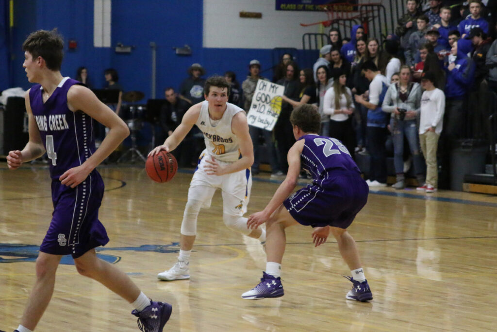 Brady Lange looks to drive./Aimee Brandon • The Brand