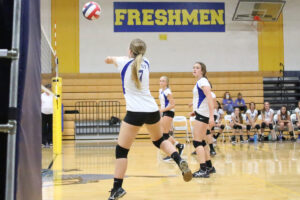 Lauren Fentress bumps the ball./Ron Espinola • The Brand