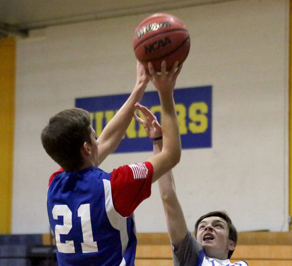 Josh Levielle puts up a jump shot./Peyton Capellen • The Brand