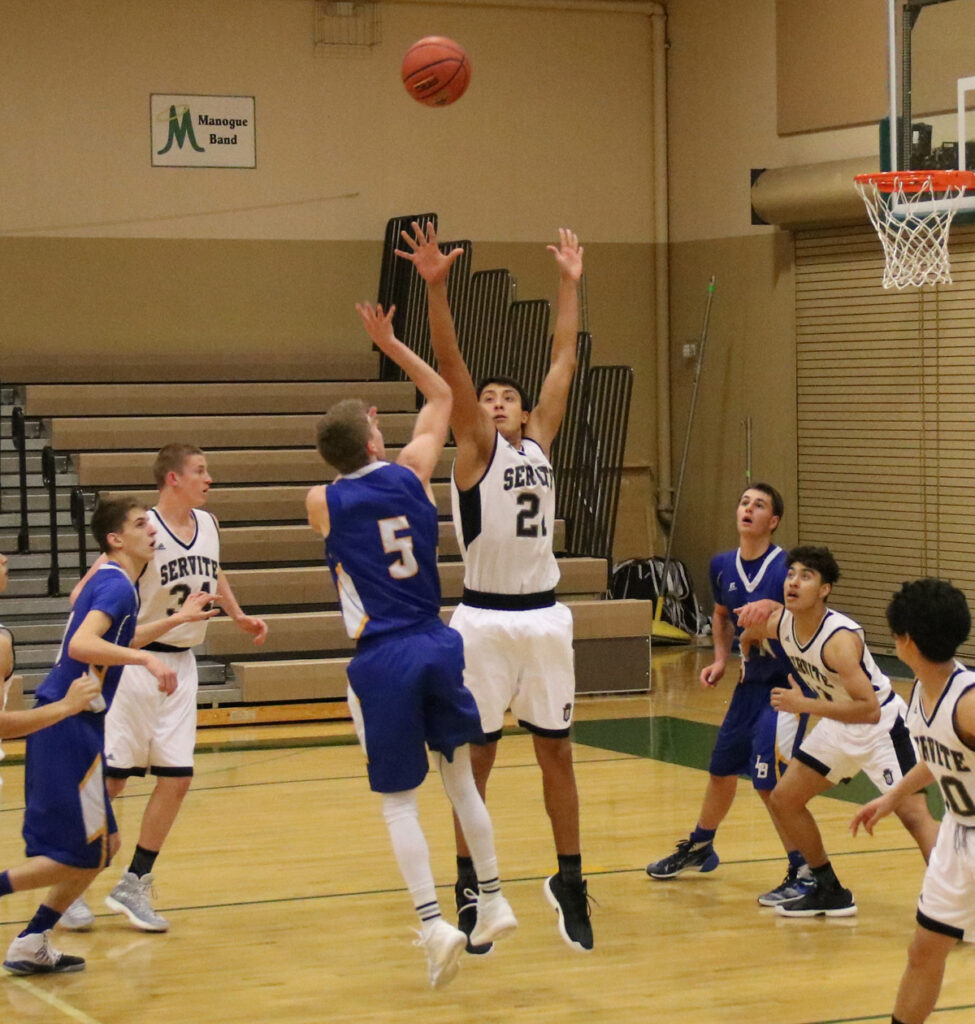 Jed Teichert puts up a shot./Dylan Kalkoske • The Brand