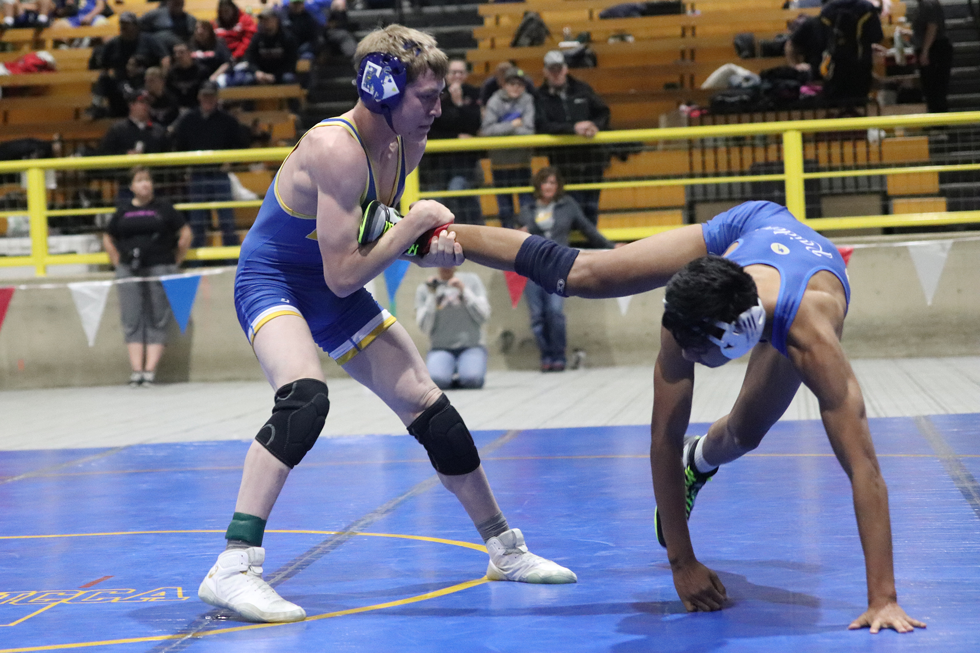 Isaac Mori wrestles a Carson opponent /Ron Espinola • The Brand